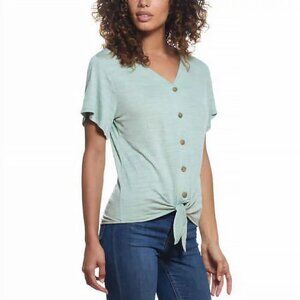 Weatherproof Vintage Woman's Tie Front‎ Blouse